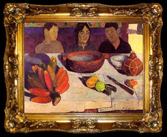 framed  Paul Gauguin The Meal, ta009-2